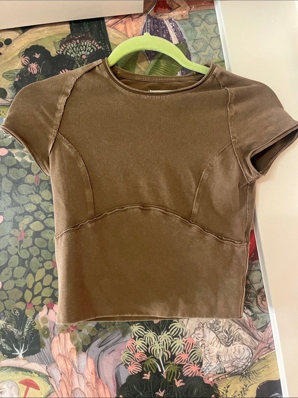 We The Free Short Sleeve Crop Top in Brown